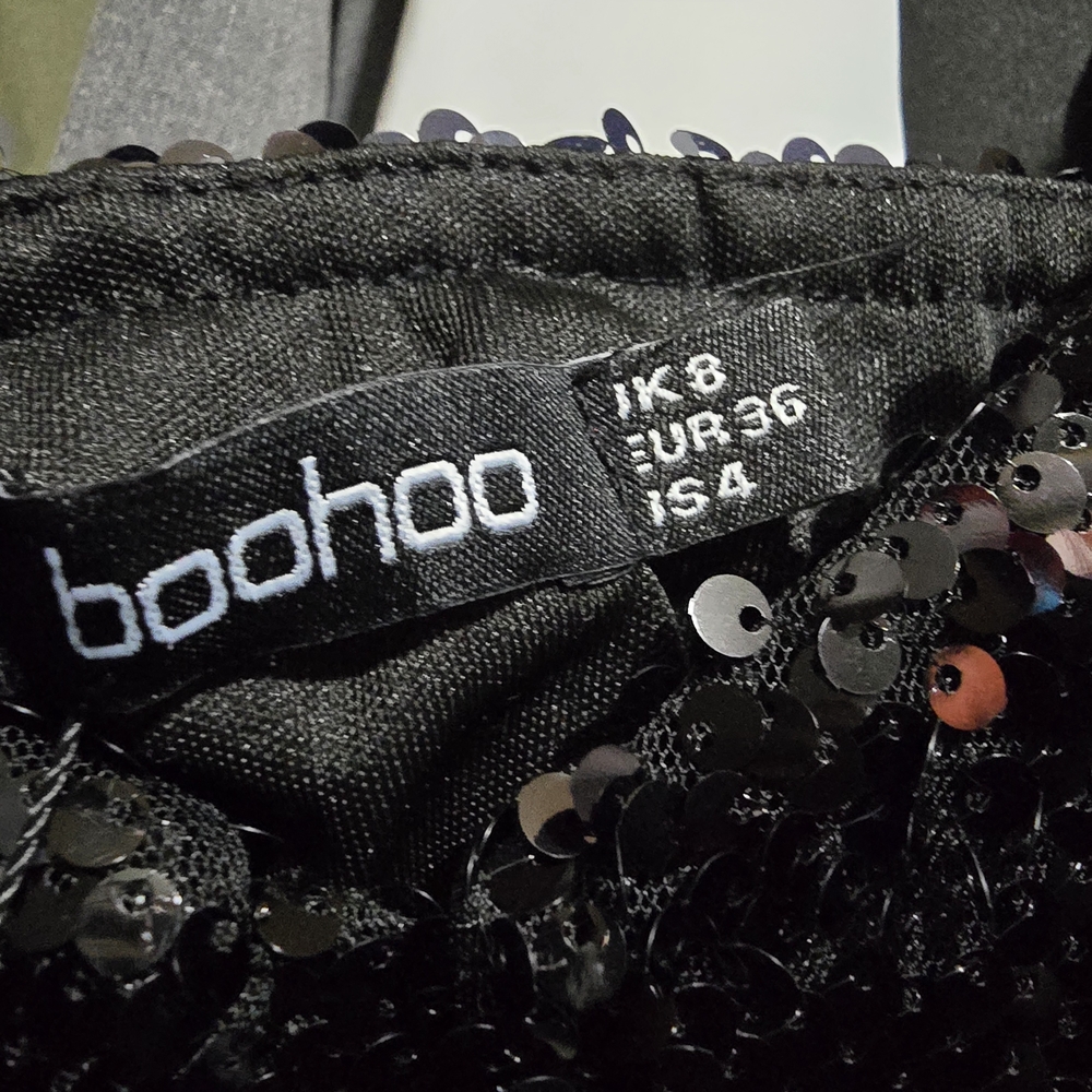 Boohoo Black Sequin Dress